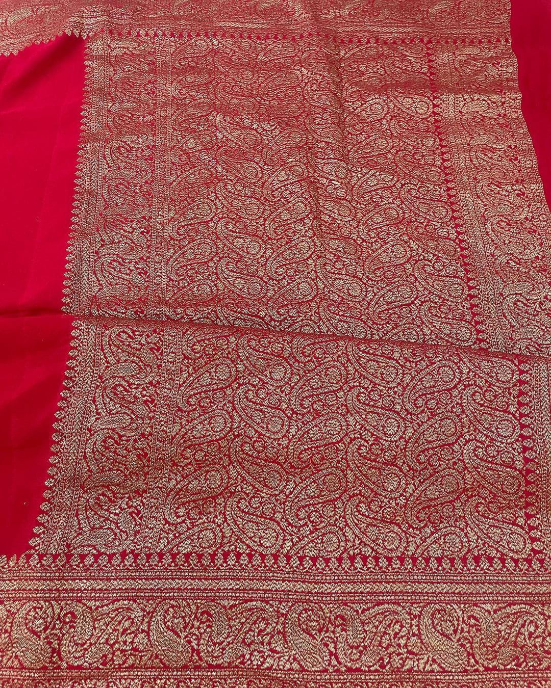 Zari Work Banarasi Silk Saree in Pink