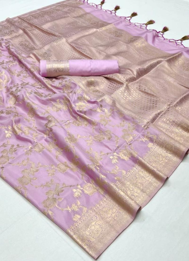 Khabutai Silk Saree in Lavender