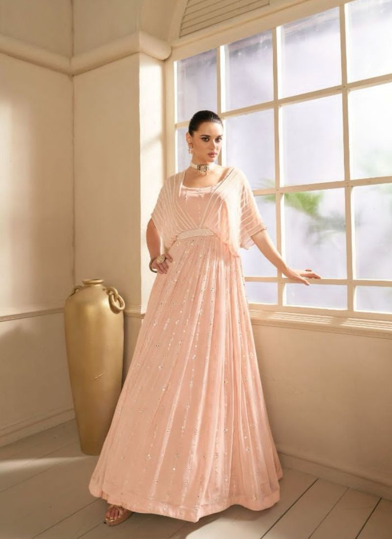 Georgette Gown in Clay
