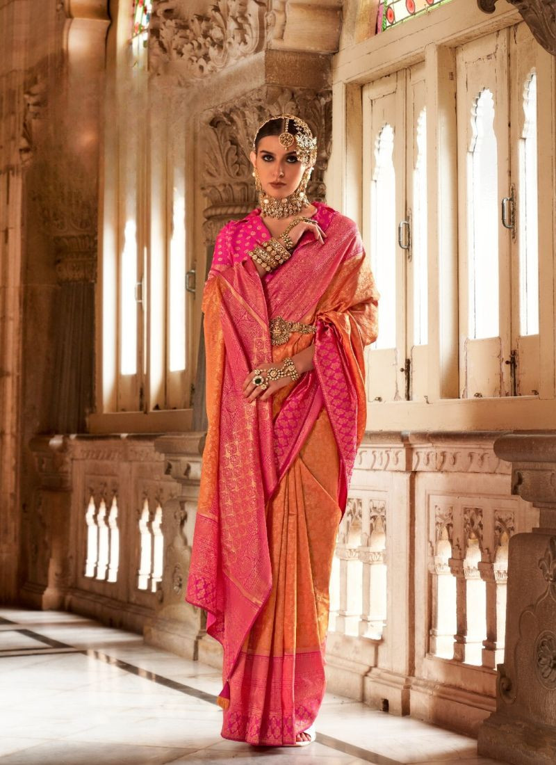 Soft VP Silk Saree In Pink