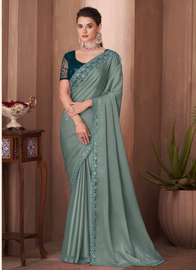 Beautiful Karishma Silk Saree In Green