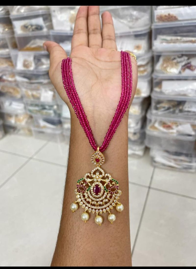 Kundan Necklace in Pink