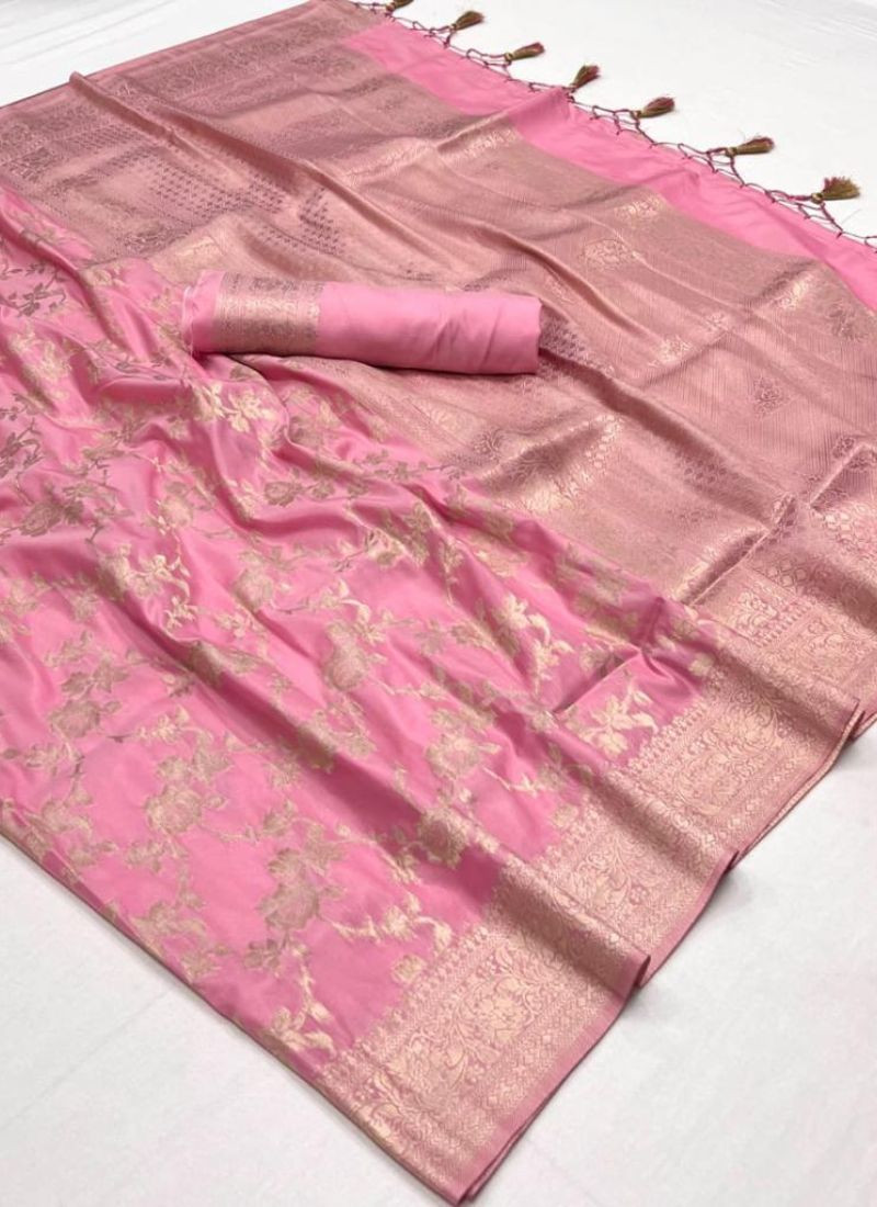 Khabutai Silk Saree in Pink